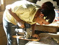 Women learning a new trade to set up<br />her own business
