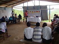 Taller con beneficiarios en Nan Plezi